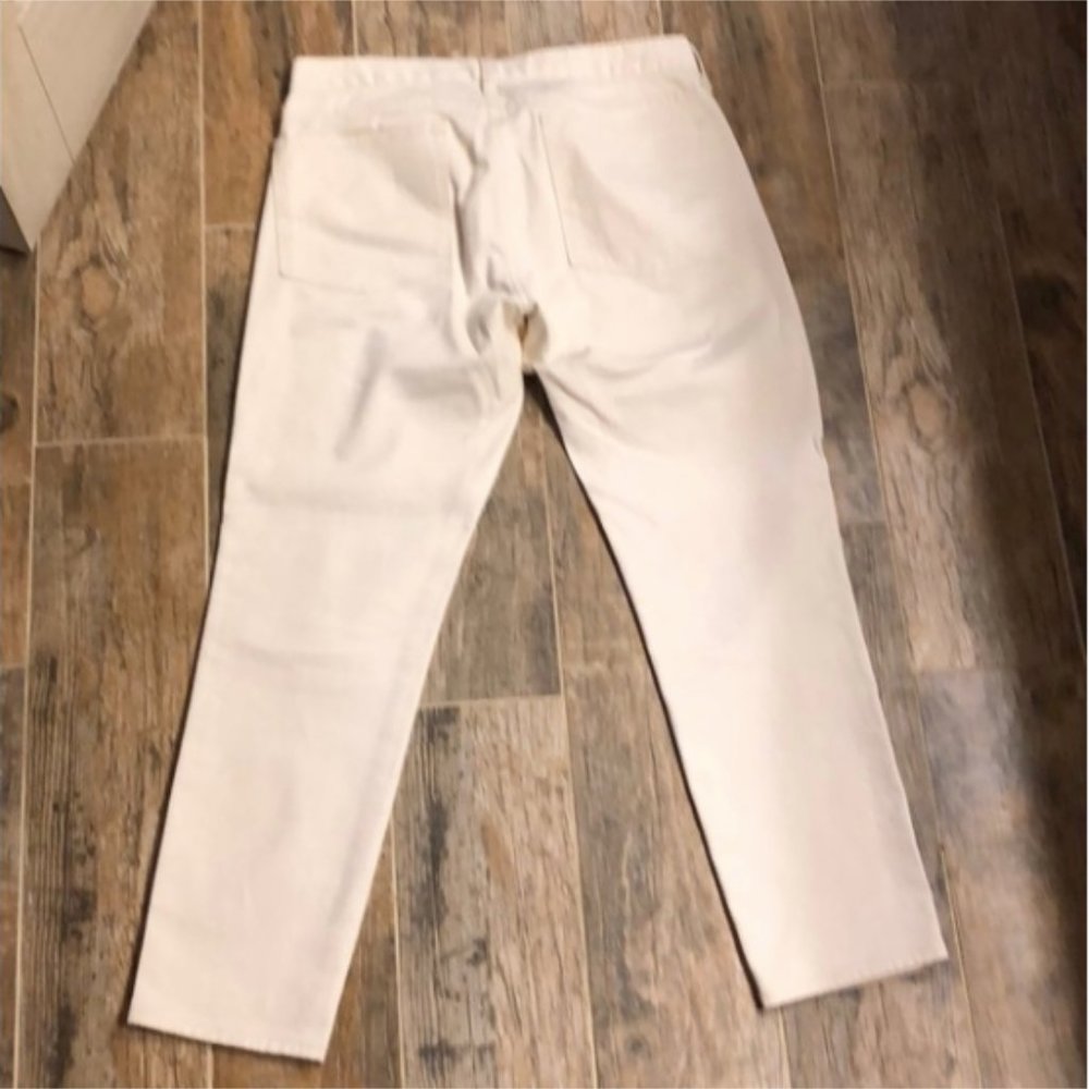 J. Crew low-rise jeans, cream, size 30. Like New. - Picture 2 of 4